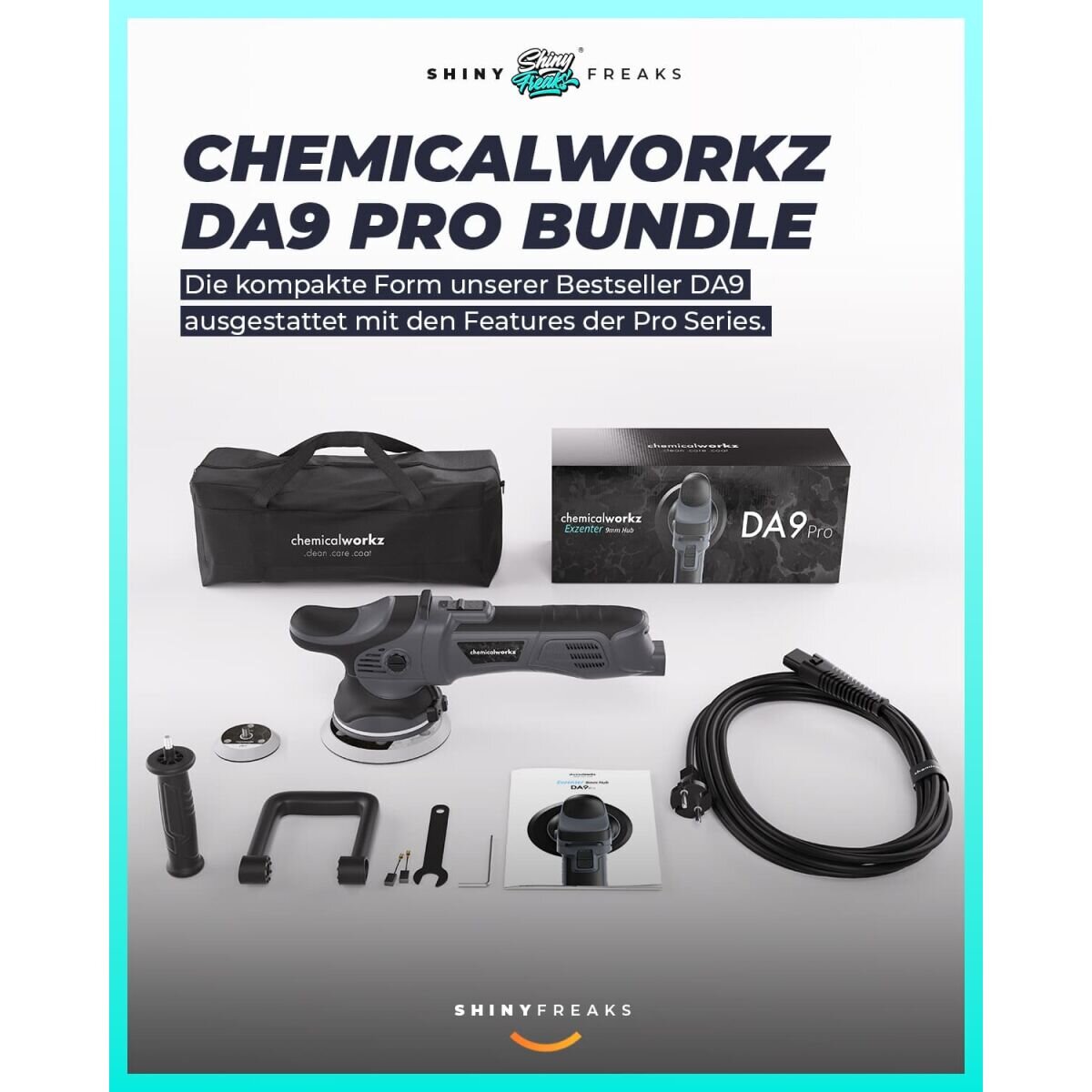 chemicalworkz Poliermaschinen Set DA9 Pro + Sonax + Zubehör