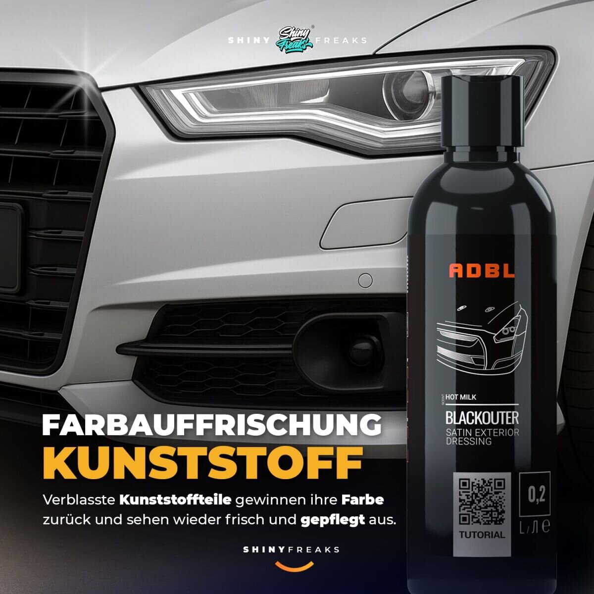ADBL Kunststoffpflege Set Blackouter 200ml + Zubehör (7-teilig)