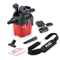 FLEX VC 6 L MC 18.0 Akku Kompaktsauger inkl. P-Set 22 Q Akku & Schnellladerät, 12-teilig
