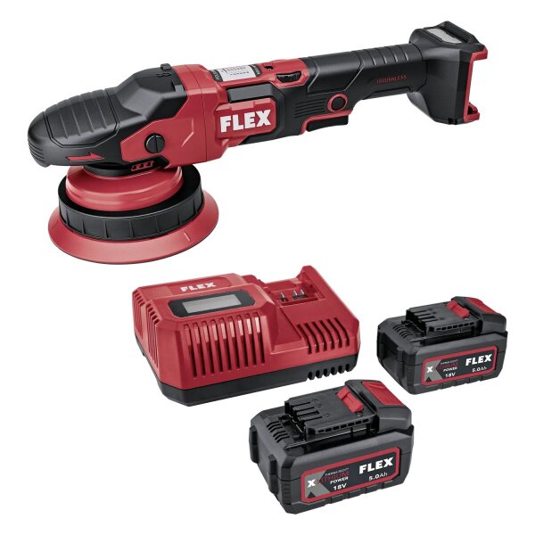FLEX XCE 8 150 18-EC Set Akku Zwangs-Excenter Poliermaschine