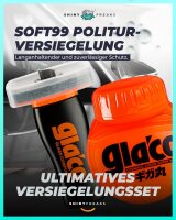 Soft99 Glas Set Glaco Glass Compound Roll On & Glaco Roll On Max (2-teilig)
