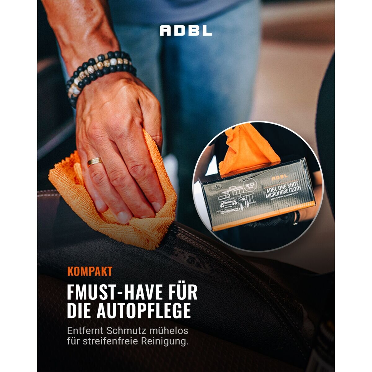 ADBL One Shot Microfibre Cloth Mehrzwecktücher 50Stk.