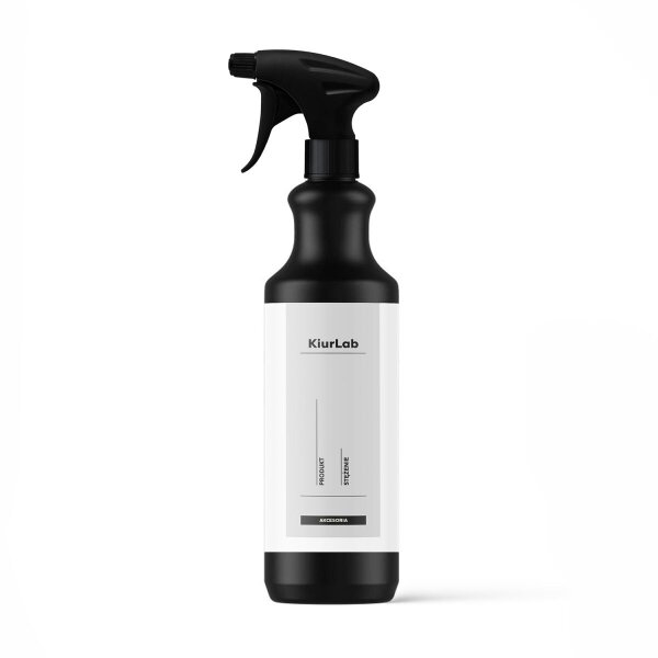 KiurLab Leerflasche mit Spr&uuml;hkopf transparenter Sichtstreifen 1L