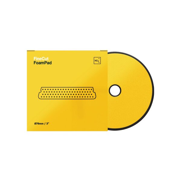 Koch Chemie Fine Cut Foam Pad Polierschwamm &Oslash;76mm Gelb