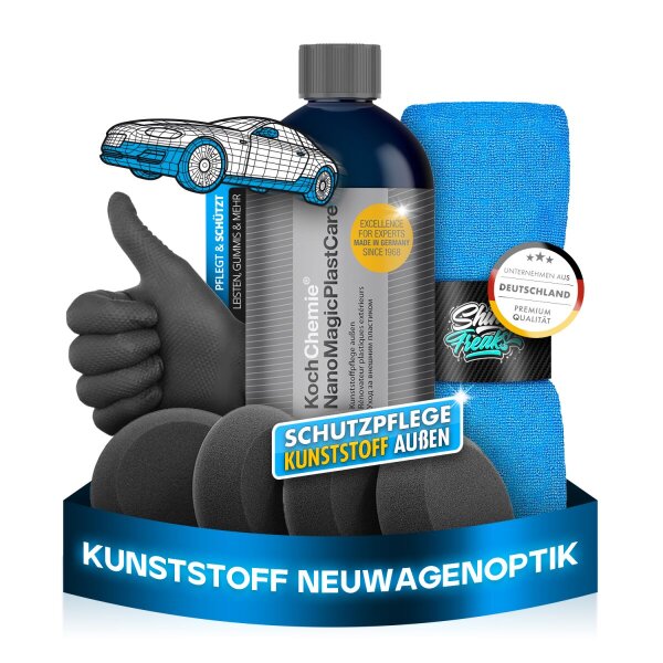 Koch Chemie Kunststoffpflege Set NanoMagicPlastCare 500ml + Zubeh&ouml;r (7-teilig)