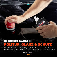 SONAX Politur Set Polish Wax Color Schwarz 500ml + P-Ball...