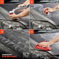 SONAX Politur Set Polish Wax Color Silber/Grau 500ml + P-Ball + Zubeh&ouml;r (6-teilig)