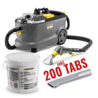 Kärcher Waschsauger Set Puzzi 10/1 inkl. Fugendüse & RM 760 Carpet Pro iCapsol 200 Tabs Textilreiniger