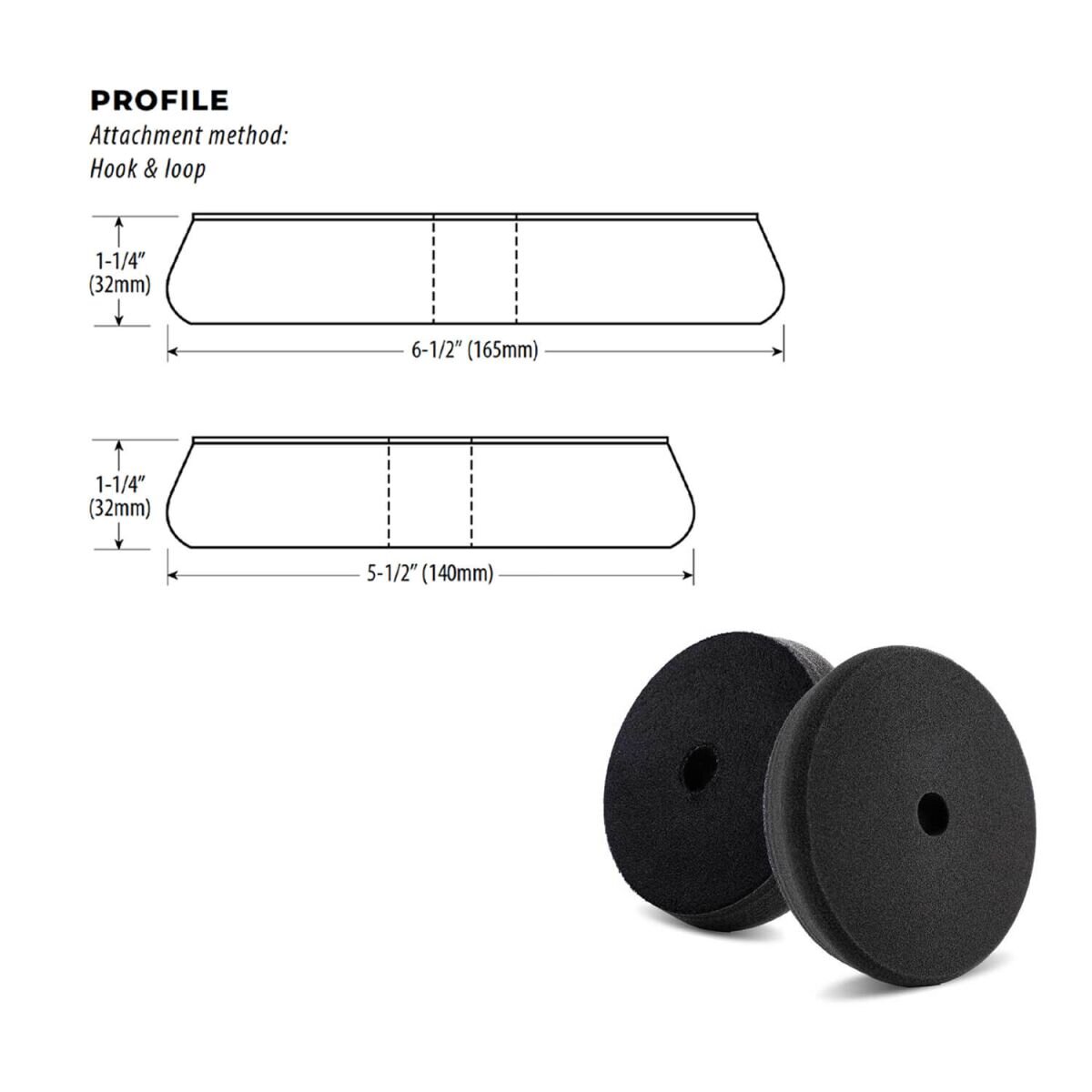 Lake Country Force Pad Finishing schwarz 75mm