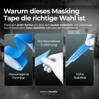 chemicalworkz Masking Tape Klebeband Blau 18mm 1Stk.
