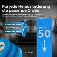 chemicalworkz Masking Tape Klebeband Blau 18mm 1Stk.