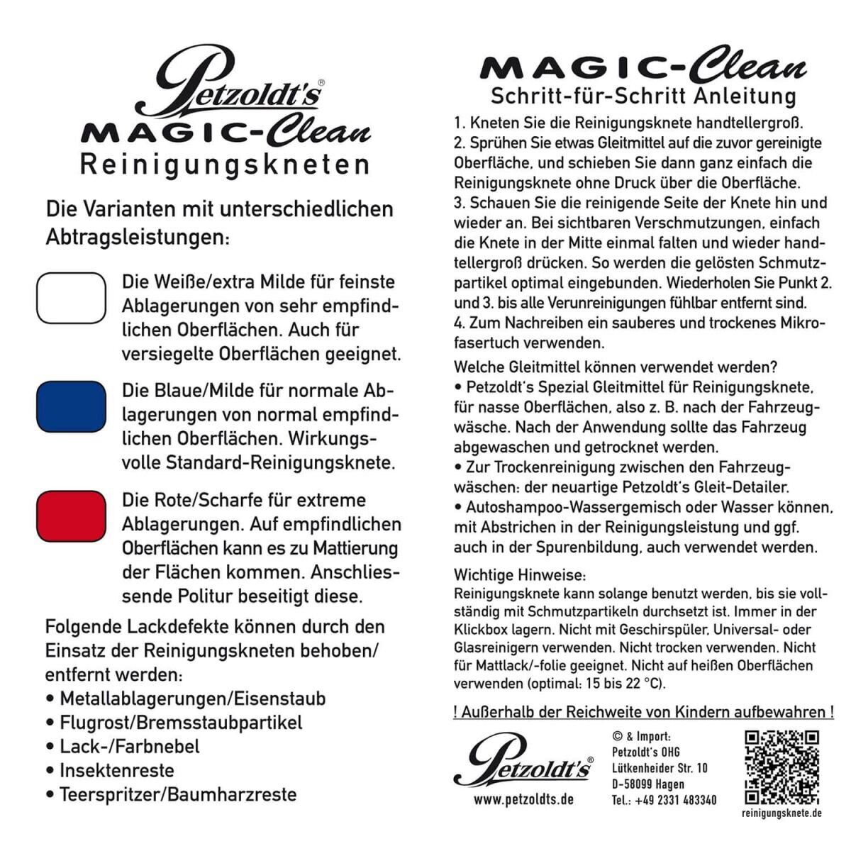 Petzoldts MAGIC-Clean Reinigungsknete blau 100g