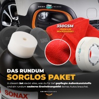 SONAX Kunststoffpflege Set Kunststoff Neu + GummiPfleger + Zubeh&ouml;r (7-teilig)