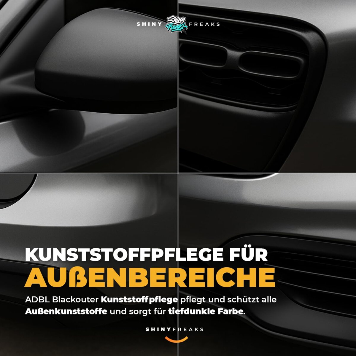 ADBL Kunststoffpflege Set Blackouter 200ml + Zubeh&ouml;r (7-teilig)