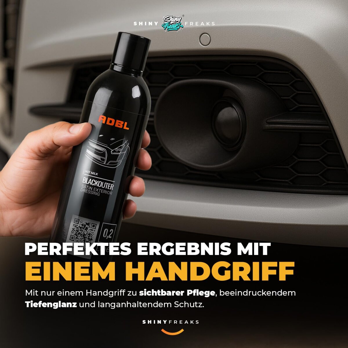 ADBL Kunststoffpflege Set Blackouter 200ml + Zubeh&ouml;r (7-teilig)