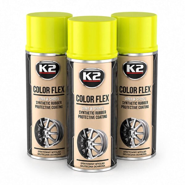 3x K2 COLOR FLEX Spr&uuml;hfolie gelb 400ml