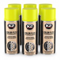 6x K2 COLOR FLEX Sprühfolie gelb 400ml
