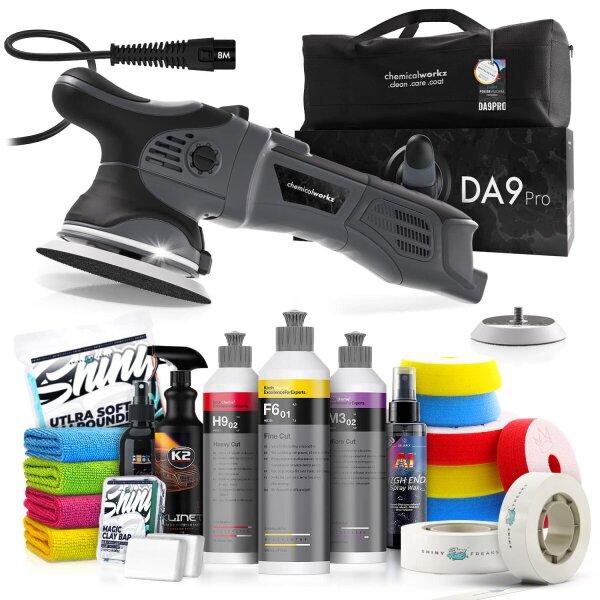 chemicalworkz DA9 Pro Poliermaschinen Set mit Koch Chemie Polituren &amp; Zubeh&ouml;r