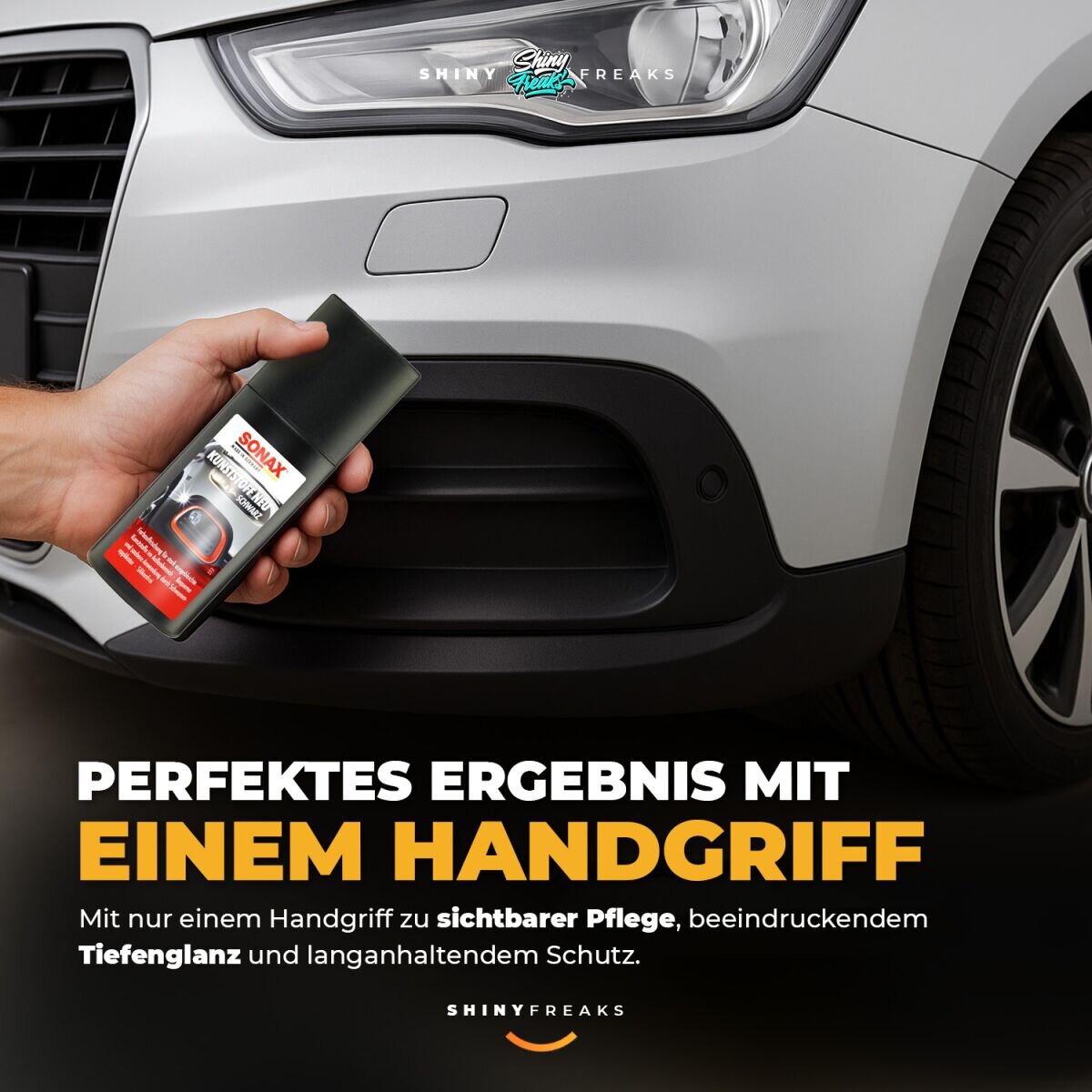 SONAX Außen-Kunststoffpflege-Set Kunststoff Neu 100ml + Zubehör (3-teilig)
