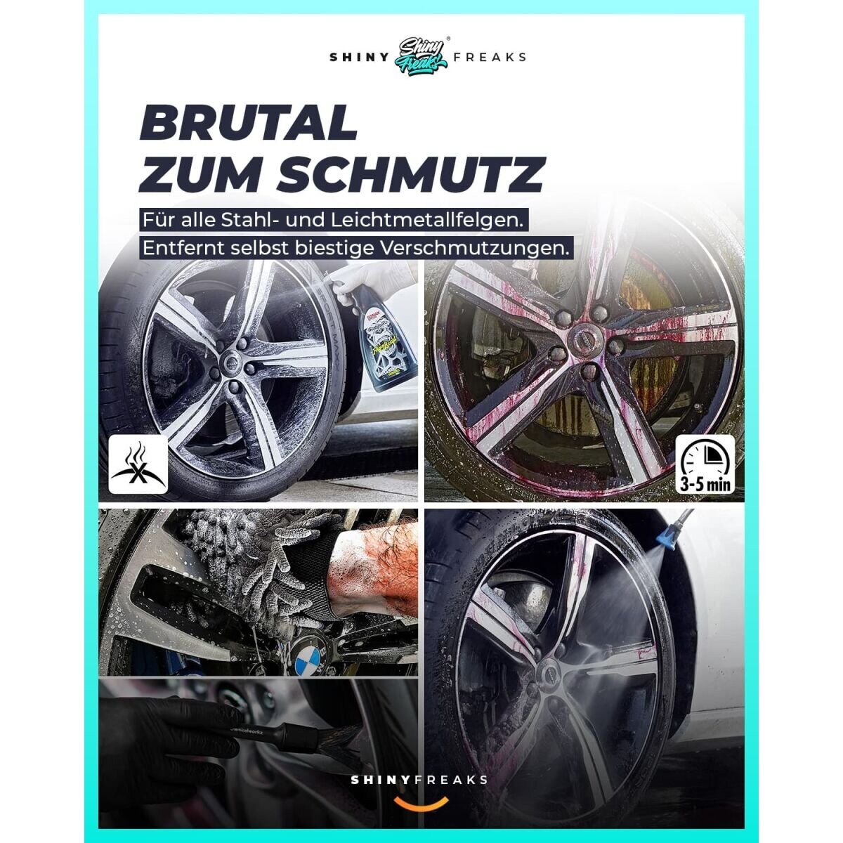 SONAX Felgenreiniger Set FelgenBeast Sonderedition + Zubehör (5-teilig)