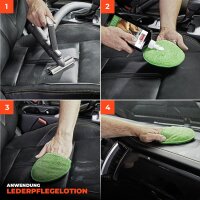 SONAX Lederpflege Set LederPflegeLotion 500ml + Zubehör (7-teilig)