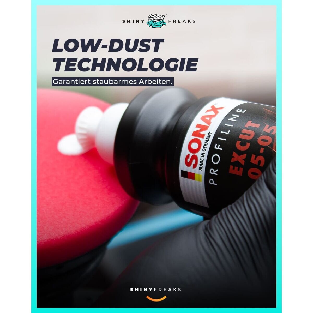 Sonax Auto Politur Set: ExCut 05-05 + Ex 04-06 + OS 02-06 (je 250ml) Autopolitur Set inkl. Premium Polierpads (Ø125mm) | 10-teilig