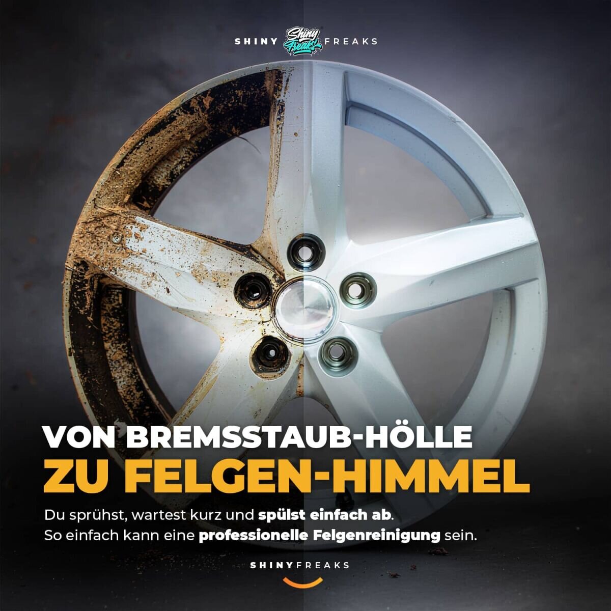 TUGA Chemie Felgenreiniger Set Alu-Teufel Spezial 500ml + Felgen Detailer + Zubehör (5-teilig)