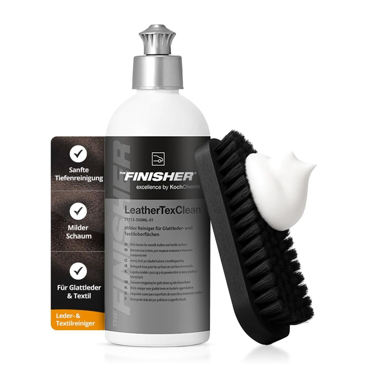 THE FINISHER by Koch Chemie Lederpflege Set LeatherTexClean + Bürste (2-teilig)