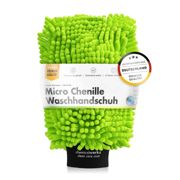 chemicalworkz Chenille Wash Mitt Gr&uuml;n