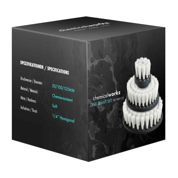 chemicalworkz Drill Brush Set Reinigunsb&uuml;rsten
