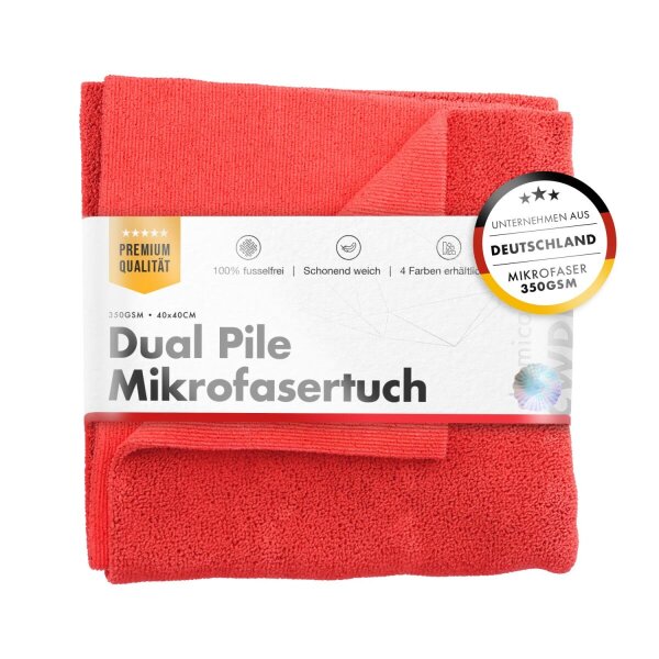 chemicalworkz Dual Pile Towel 350GSM Rot Allzwecktuch 40&times;40cm