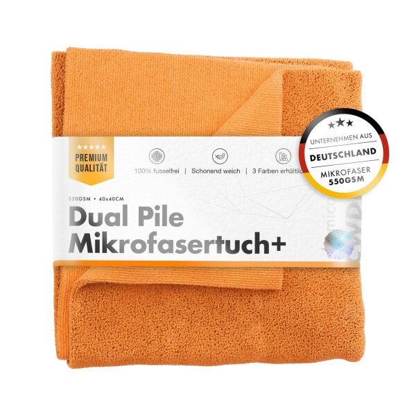 chemicalworkz Dual Pile Towel 550GSM Orange Allzwecktuch 40&times;40cm
