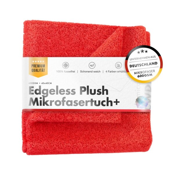chemicalworkz Edgeless Plush Towel 600GSM Rot Poliertuch 40&times;40cm