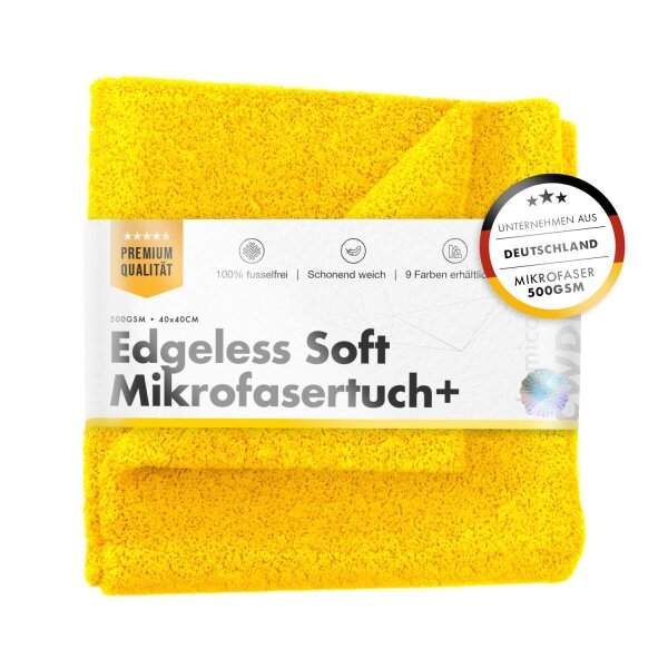 chemicalworkz Edgeless Soft Touch Towel 500GSM Gelb Poliertuch 40&times;40cm