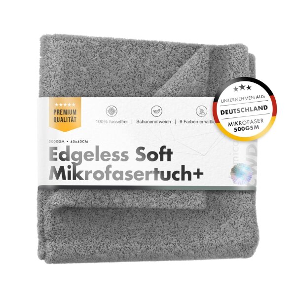 chemicalworkz Edgeless Soft Touch Towel 500GSM Grau Poliertuch 40&times;40cm