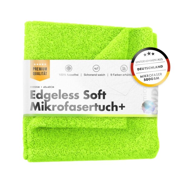 chemicalworkz Edgeless Soft Touch Towel 500GSM Gr&uuml;n Poliertuch 40&times;40cm