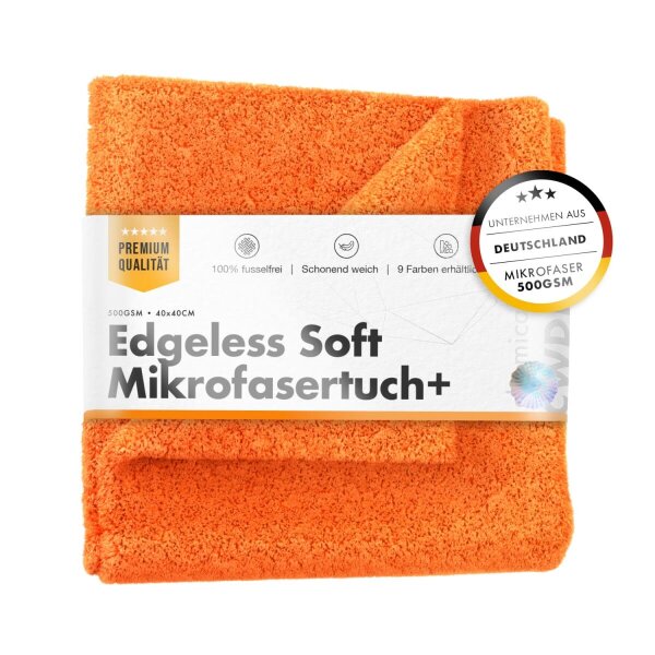 chemicalworkz Edgeless Soft Touch Towel 500GSM Orange Poliertuch 40&times;40cm