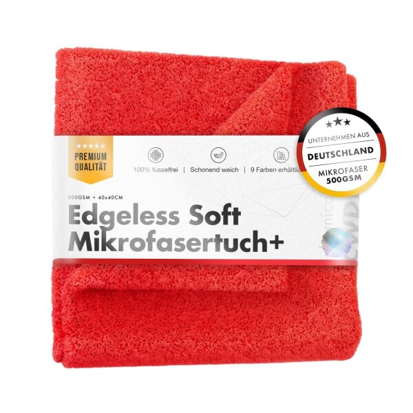 chemicalworkz Edgeless Soft Touch Towel 500GSM Rot Poliertuch 40&times;40cm