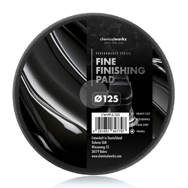 chemicalworkz Fine Finishing Performance Pad 125mm schwarz