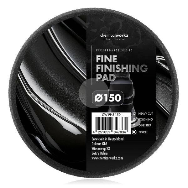 chemicalworkz Fine Finishing Performance Pad 150mm schwarz