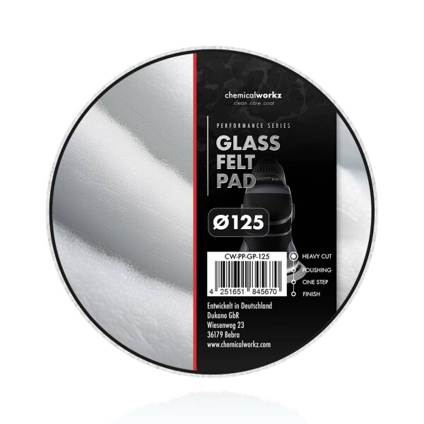 chemicalworkz Glass Felt Perfomance Pad 125mm