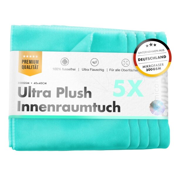 chemicalworkz Interior Ultra Plush Towel 300GSM T&uuml;rkis Innenraumtuch 40x40cm 5Stk.