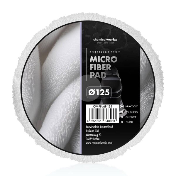 chemicalworkz Microfiber Performance Pad 125mm