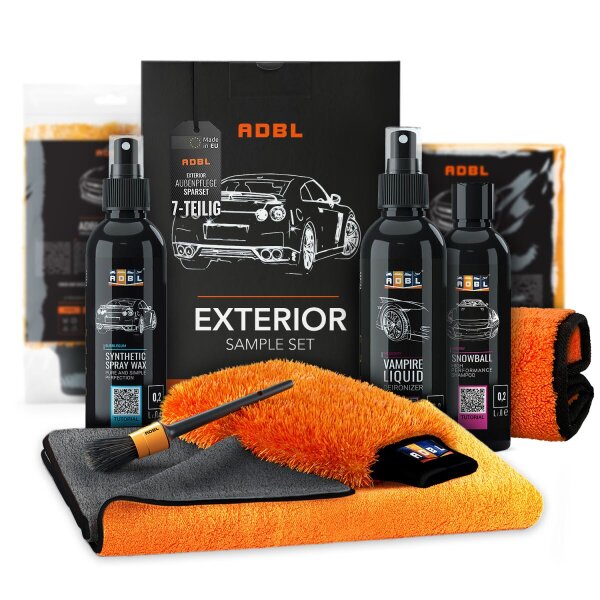 ADBL Au&szlig;enreinigungsset Exterior Experience + Poliertuch (7-teilig)