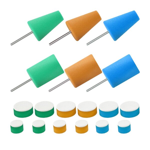 chemicalworkz Polishing Cone &amp; Foam Polierpad Set 18Stk.