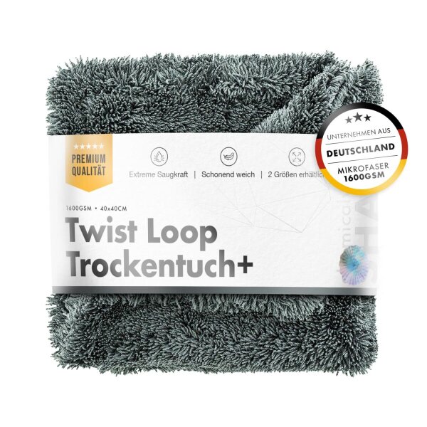 chemicalworkz Premium Twisted Towel 1600GSM Grau Trockentuch 40x40cm