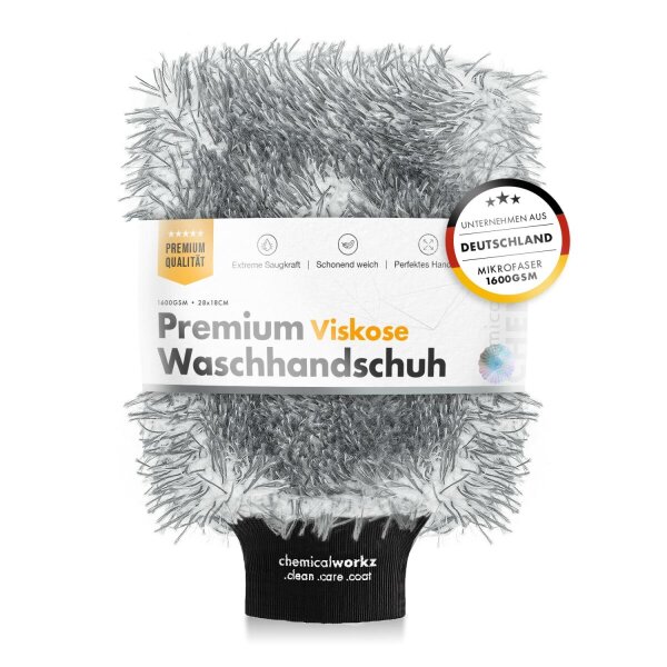 chemicalworkz Viskose Wash Mitt 1400GSM Grau 28&times;18&times;5cm