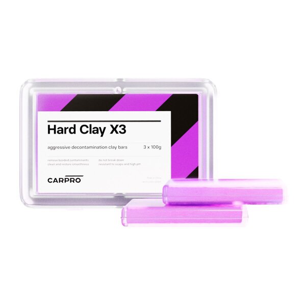 CarPro Clay X3 Reinigungsknete Hard 3x100g