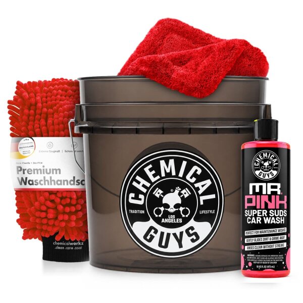 Chemical Guys Wascheimer Set 16L Mr. Pink + Zubeh&ouml;r (4-teilig)