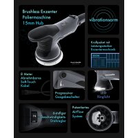chemicalworkz Poliermaschinen Set DA15 Pro Brushless + Sonax + Zubehör (16-teilig)